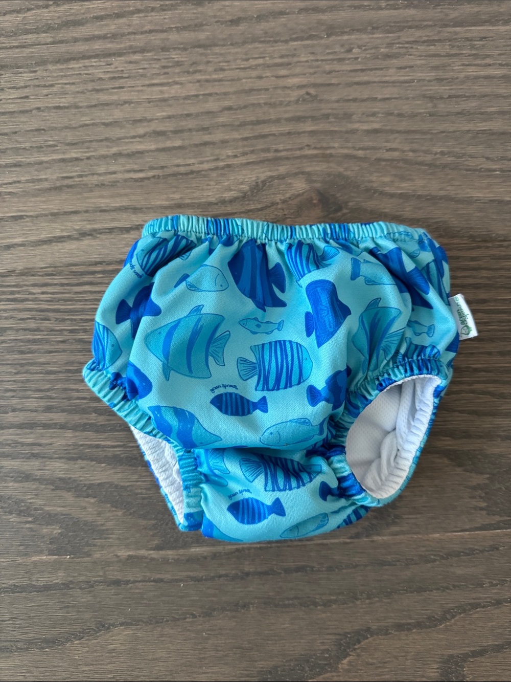 Toddler Blue Fish Print Swim Diaper Cover